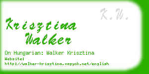 krisztina walker business card